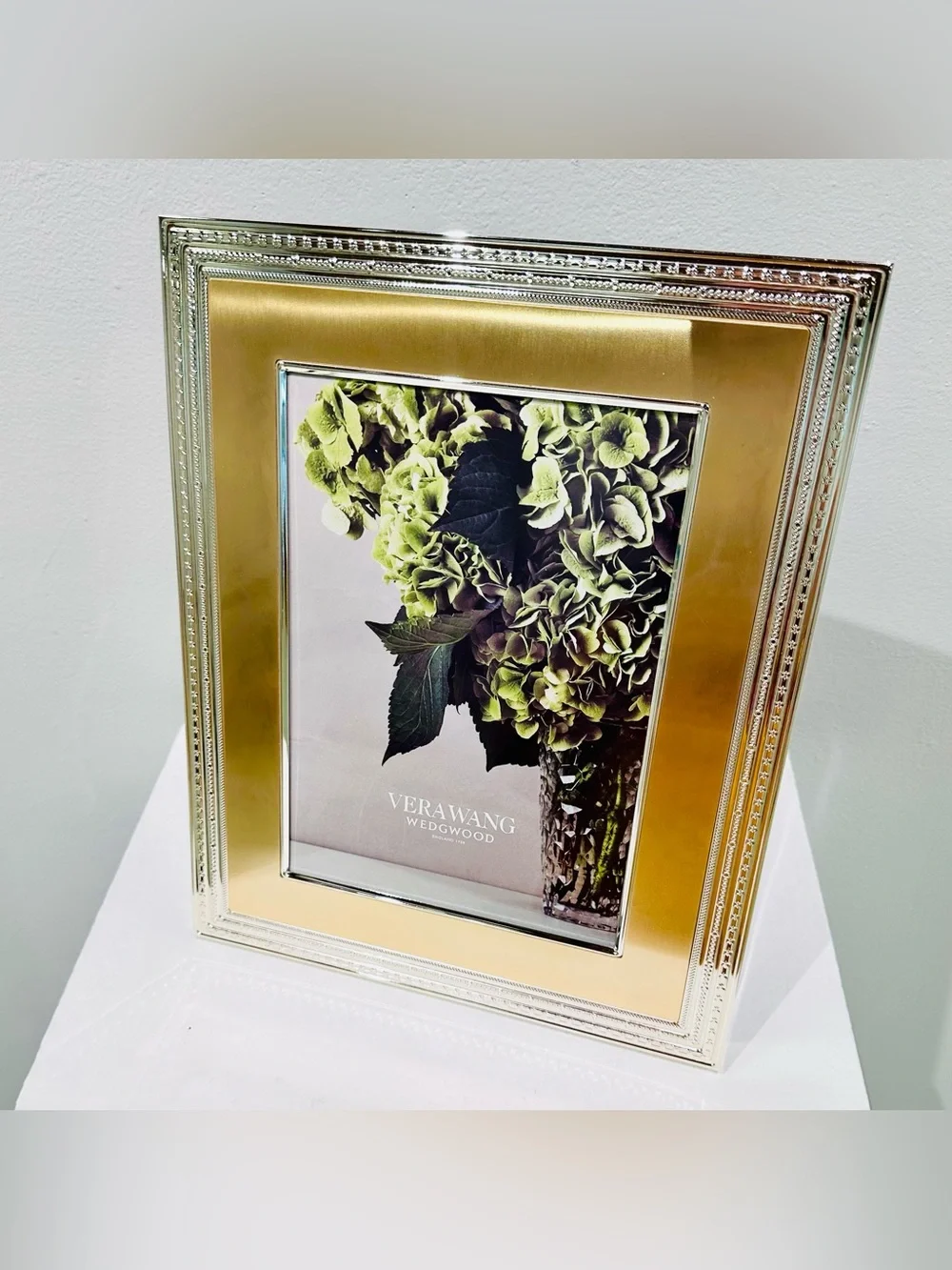 Wedgwood by Vera Wang With Love With Silver And Gold Plate Bridal Picture Frame